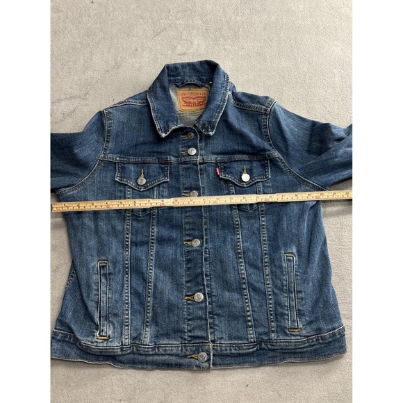 Levi Strauss Co Classic Blue Denim Jean Jacket Trucker Style XL - Picture 4 of 6